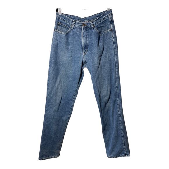 LL Bean 34x36 Plaid Lined Jeans Double L Relaxed Fit 34x36 Cotton Mens Vintage - Picture 1 of 7